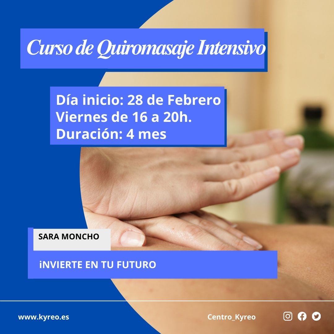 CURSO de QUIROMASAJE en Kyreo